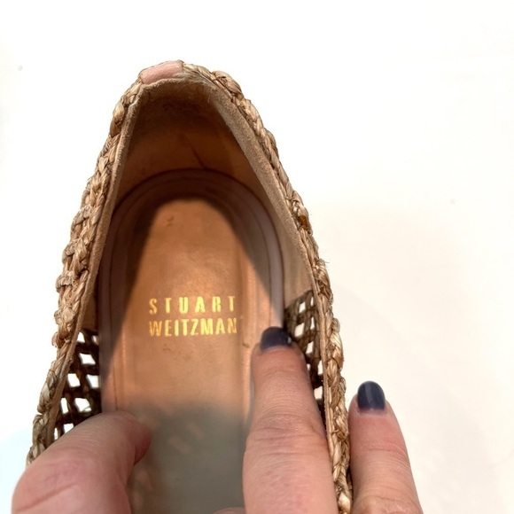 Stewart Weitzman Raffia Woven Loafer - Picture 9 of 11